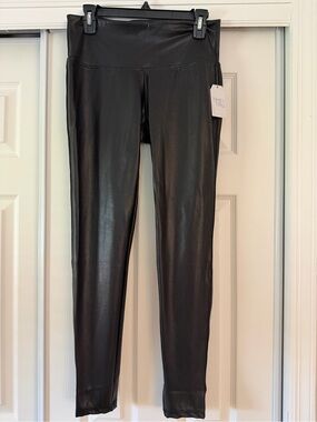 Time and Tru Black Faux Leather Leggings